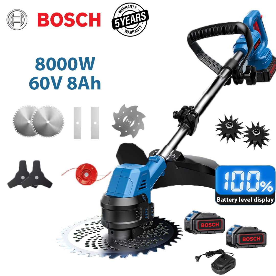 Modelo básico: 8000W (bateria de lítio 60V8Ah * 2 + lâmina de liga * 2 + lâmina triangular * 2 + lâmina reta * 2 + corda de corte de liga * 1 + lâmina anti-emaranhado * 1 + cabeça de arado * 2 + carregador rápido * 1)